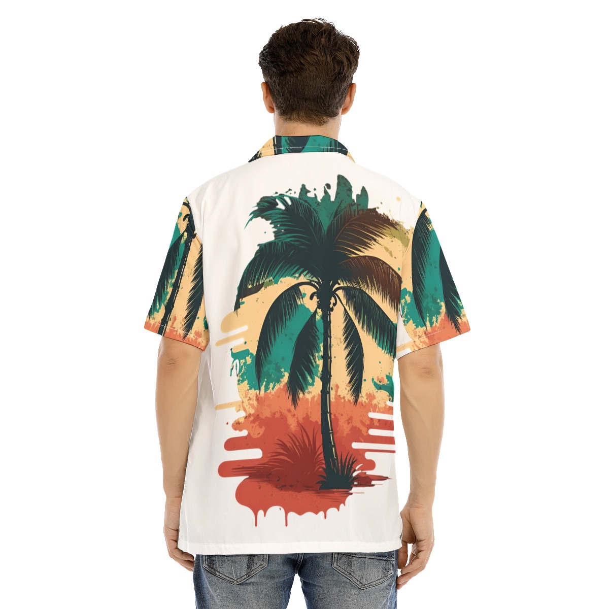Men's Hawaiian Shirt With Button Closure - Image 2