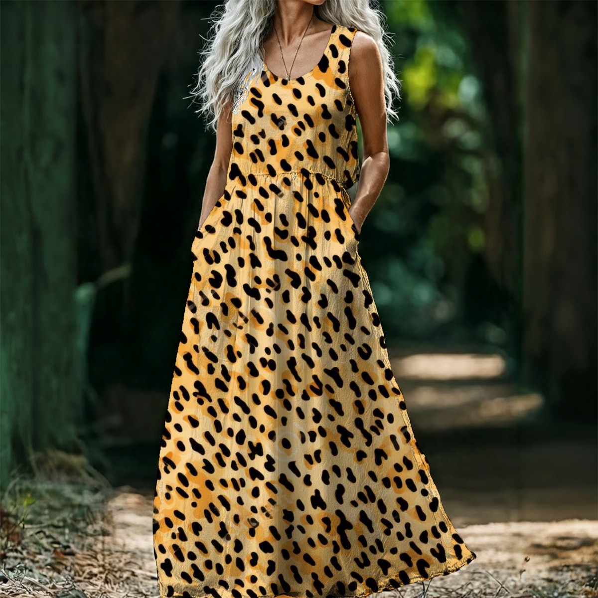 Women’s Sleeveless Maxi Dress - Image 2