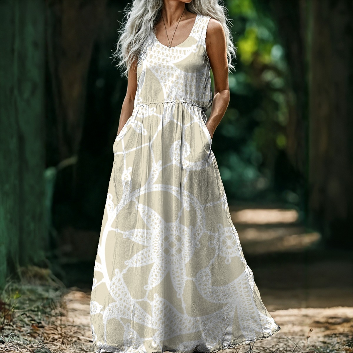 Women’s Sleeveless Maxi Dress - Image 2